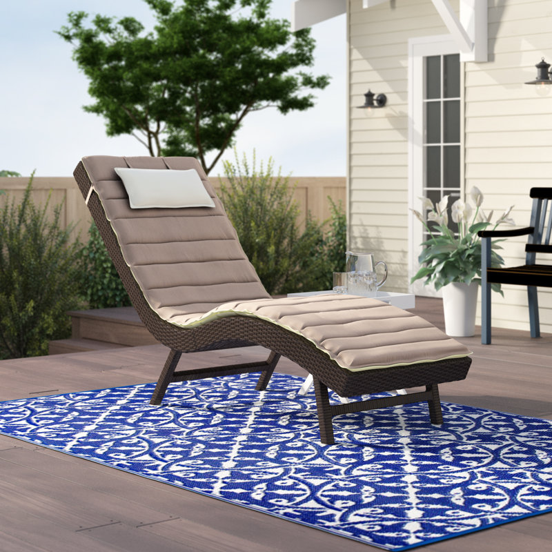 Garten Living Klappbare Einzelliege Redbrush mit Auflage & Bewertungen